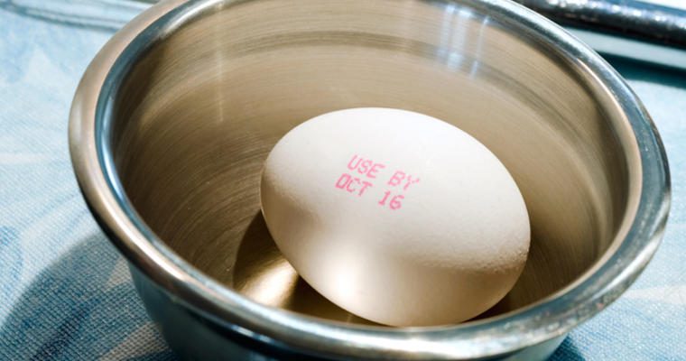 Egg with expiration date