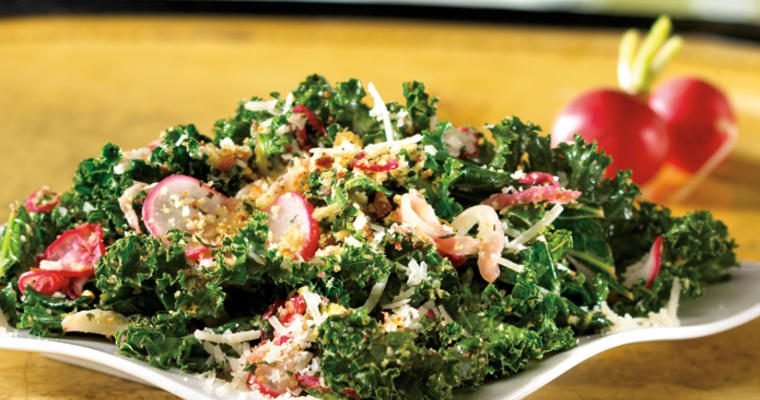 Kale salad on a plate