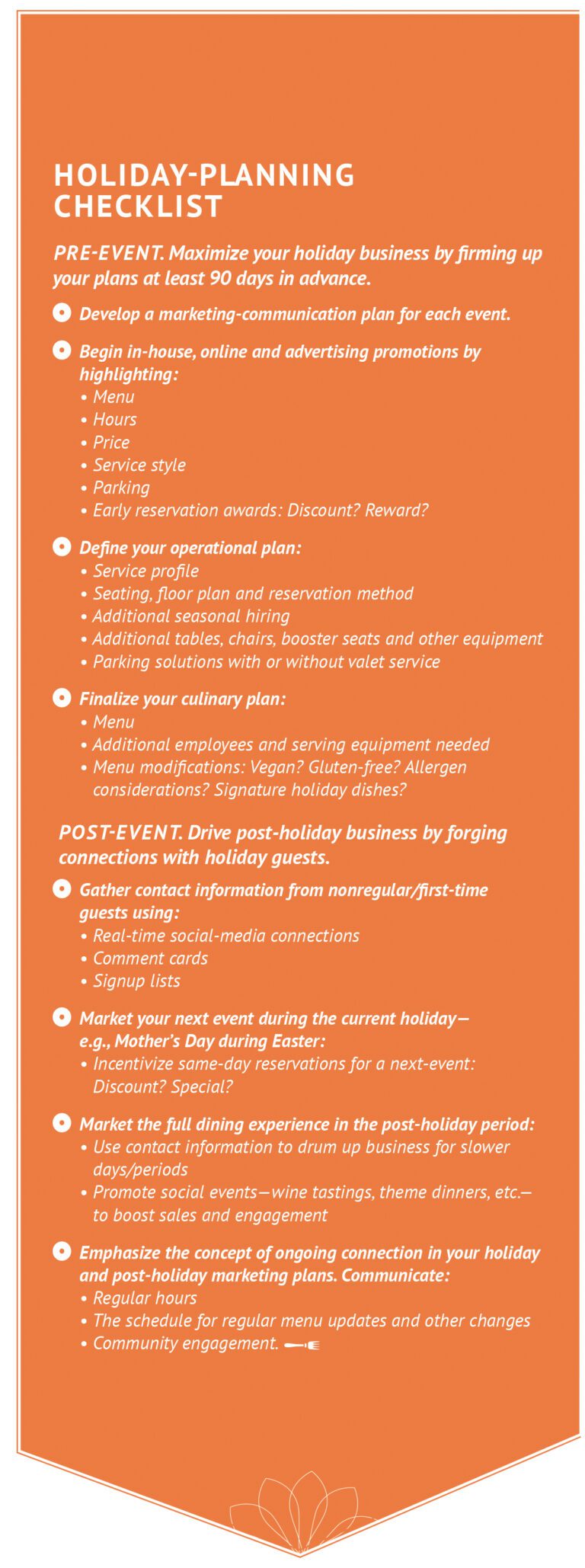 Holiday Planning Checklist