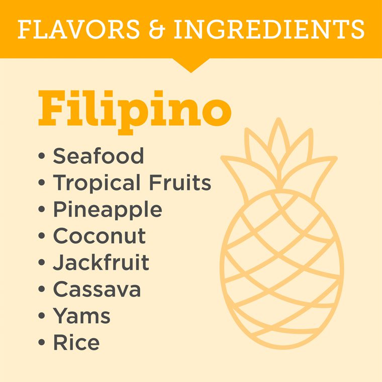 Filipino flavors infographic