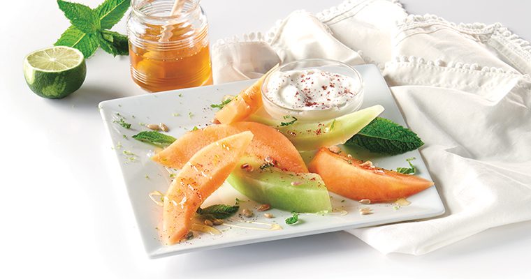 Melon with Whipped Labneh