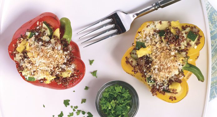 Red Quinoa Stuffed Peppers