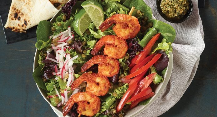 Shrimp Cilantro Chutney Salad 