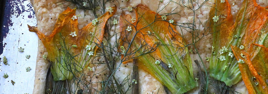 Garlic Puff Pastry With Squash Blossoms | Gordon Food Service