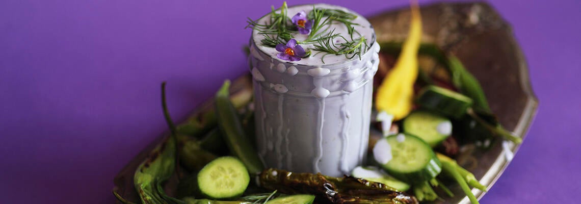 Modern Crudite With Purple Ranch Dip | Gordon Food Service