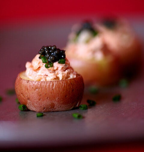 Baby Red Potatoes with Caviar