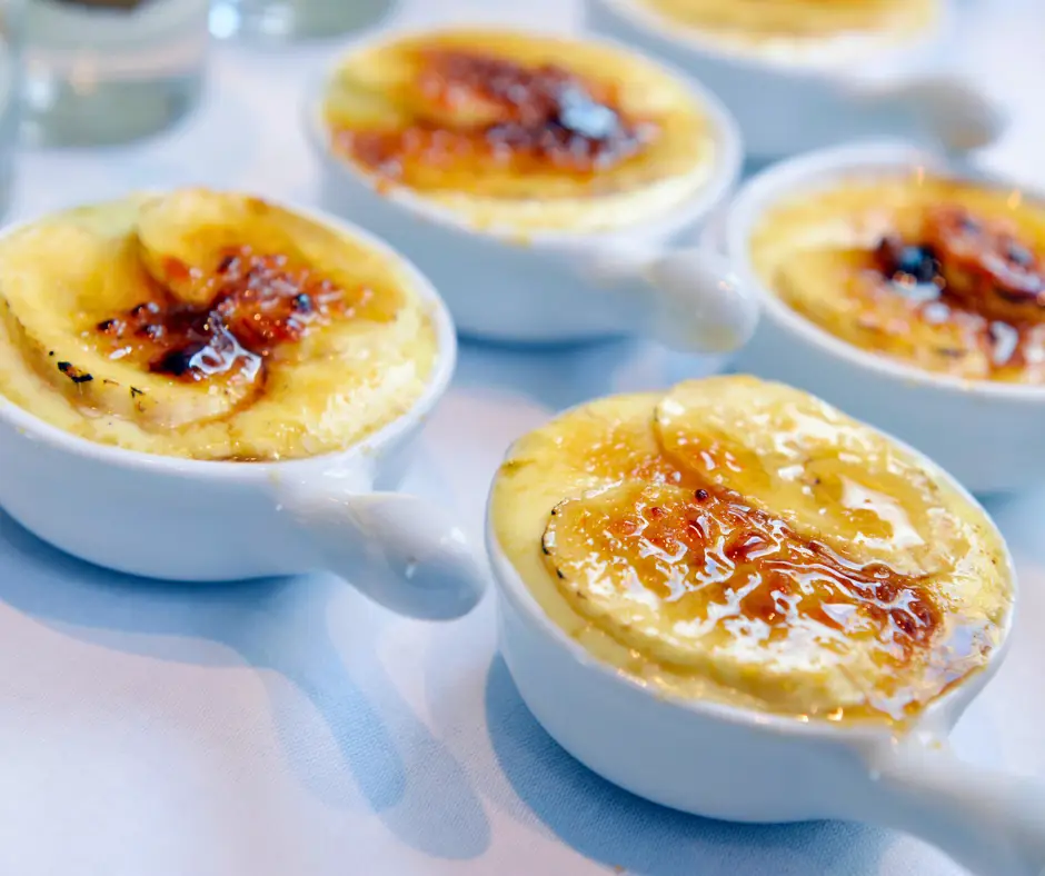 banana cake creme brulee