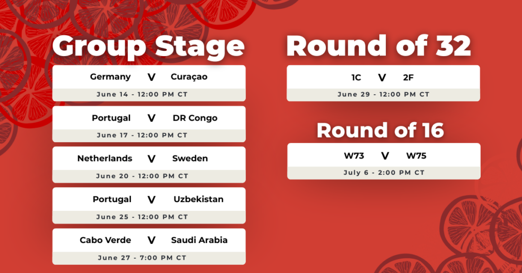 Houston FIFA Schedule